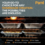 PAMI Moldes de aluminio para hornear, tamaño medio, profundo [paquete de 30]