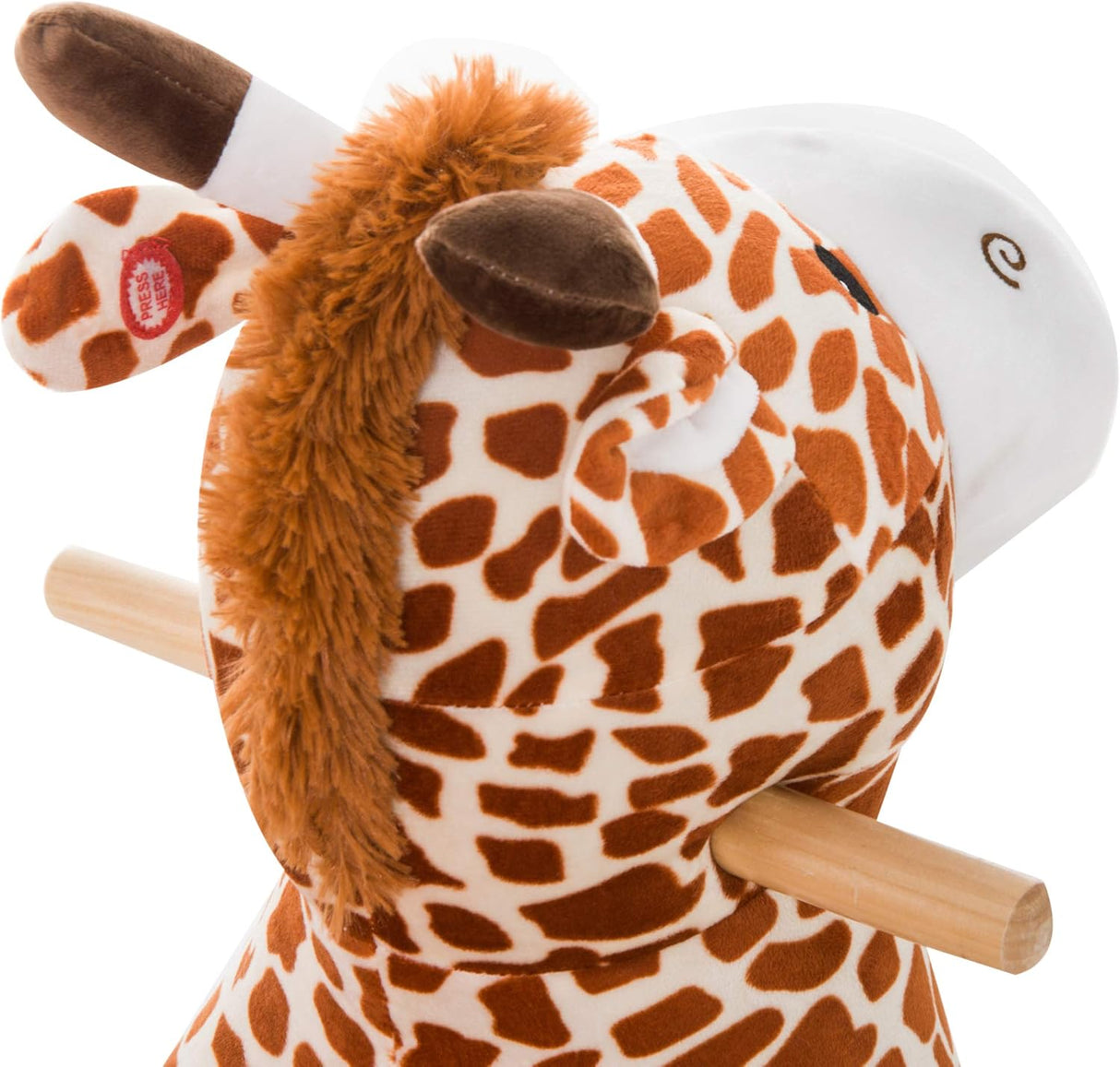 Juguete de caballito de peluche Qaba, giraffe, 18-36 meses