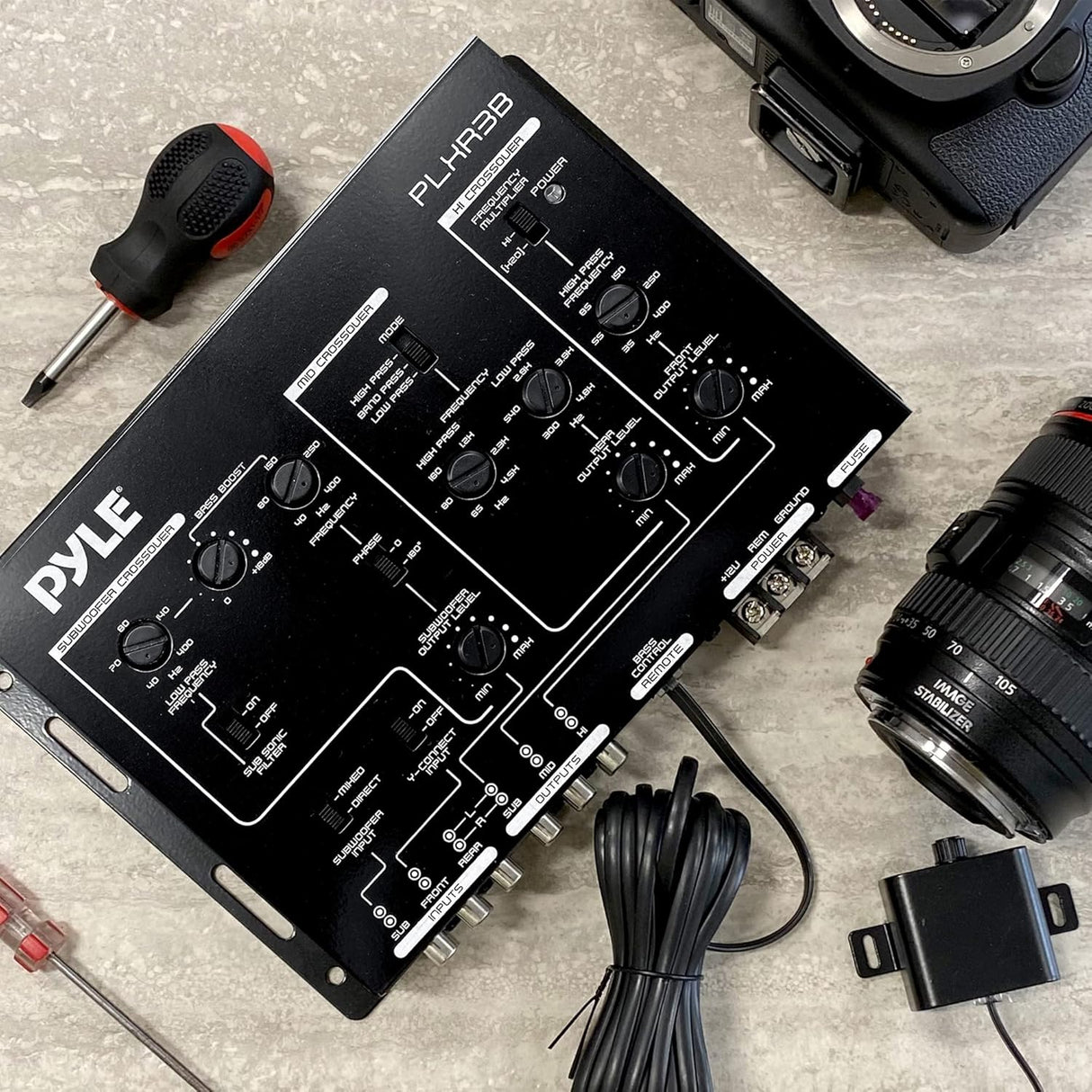 Ecualizador de audio electrónico de 3 vías PYLE PLXR3B
