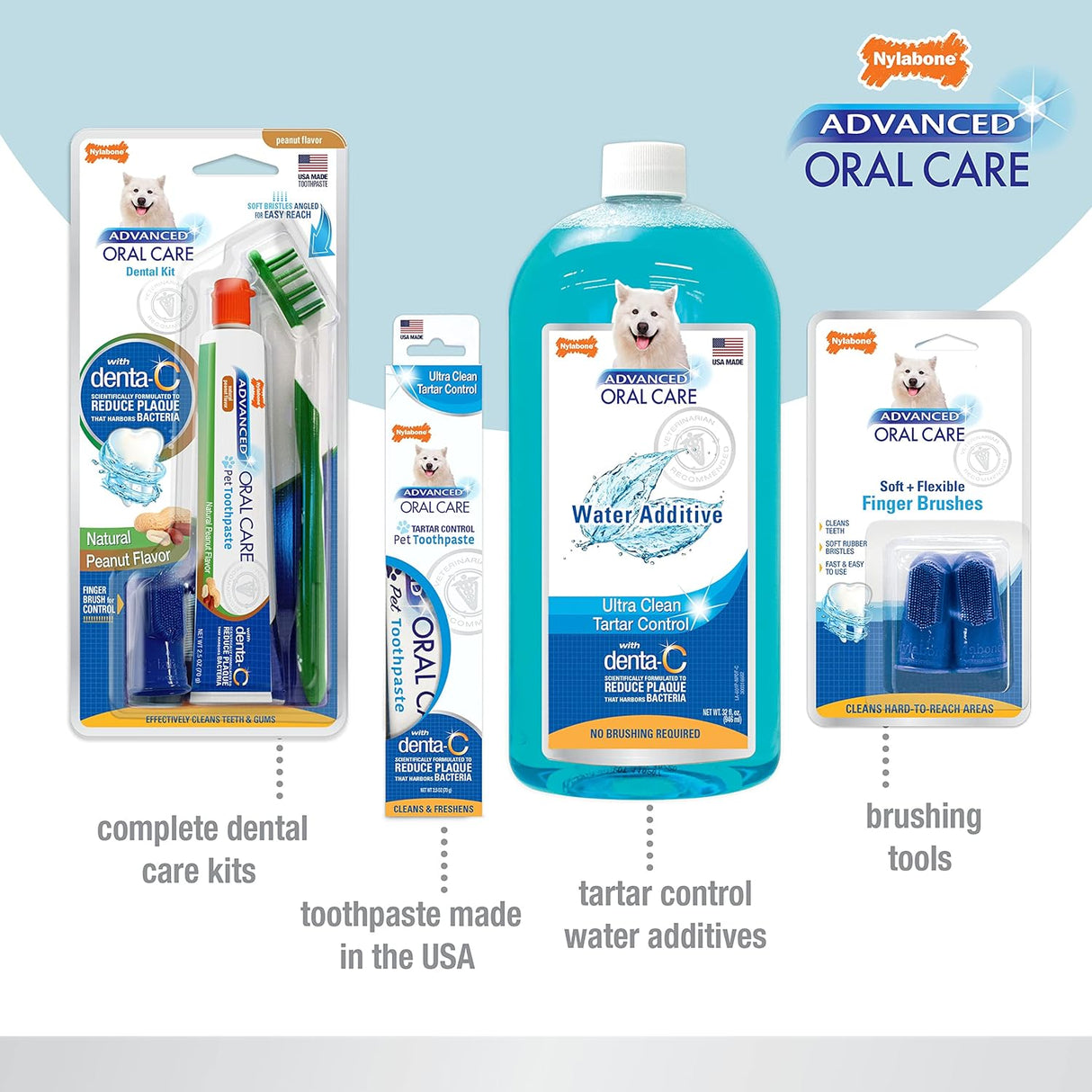 Set dental del cuidado oral avanzado de Nylabone