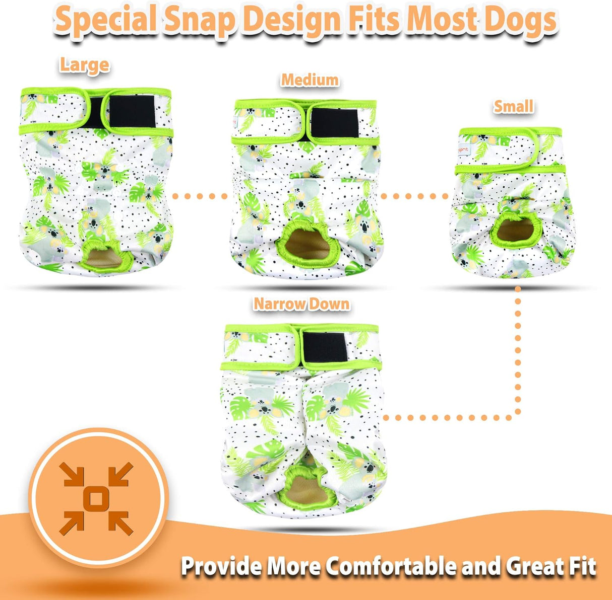 Langsprit - Pañales lavables para perro hembra para perritas