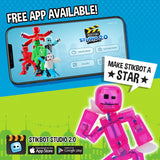Figuras de acción StikBot Zing, set de 8, trípode móvil