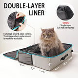 Caja de arena de viaje portátil para gatos PETKARAY