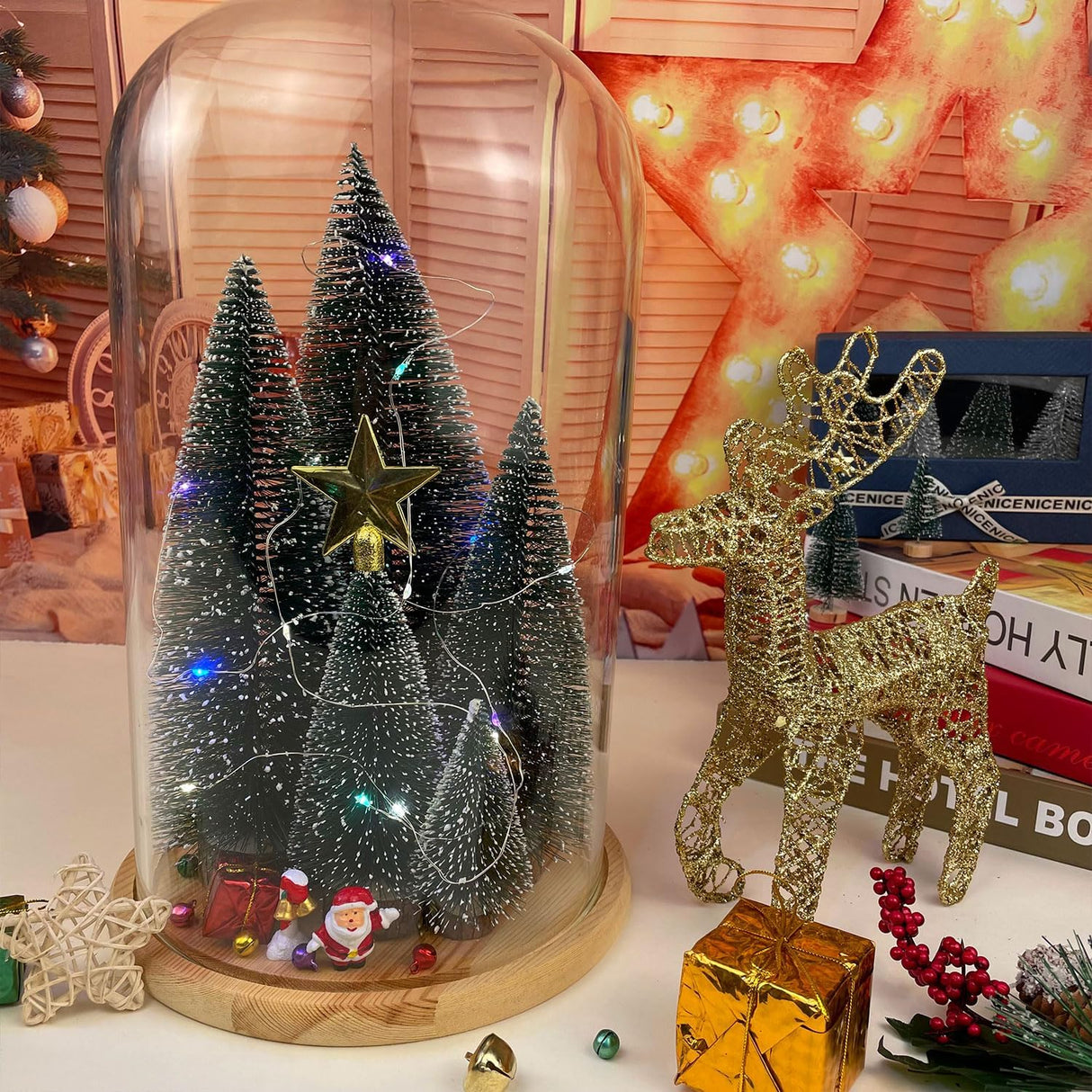 Árboles de Navidad Mini de Cepillo Artificial - Decoración 4-12 in