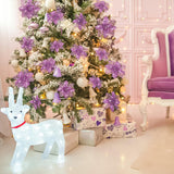 Flores Artificiales Poinsettia Boao 24 Piezas Decoración Navidad