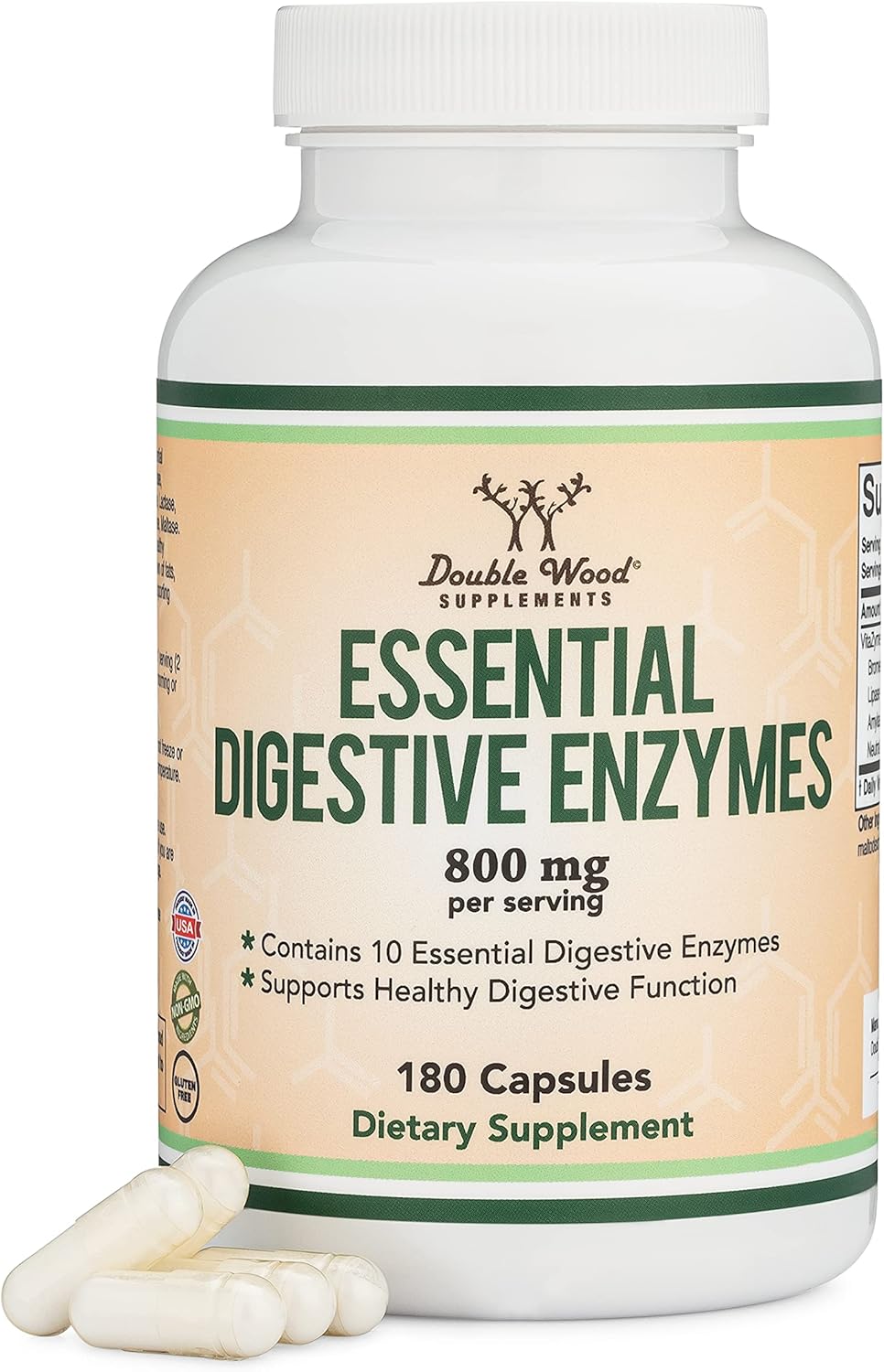 Suplemento Mezcla de 800 mg de las 10 enzimas digestivas