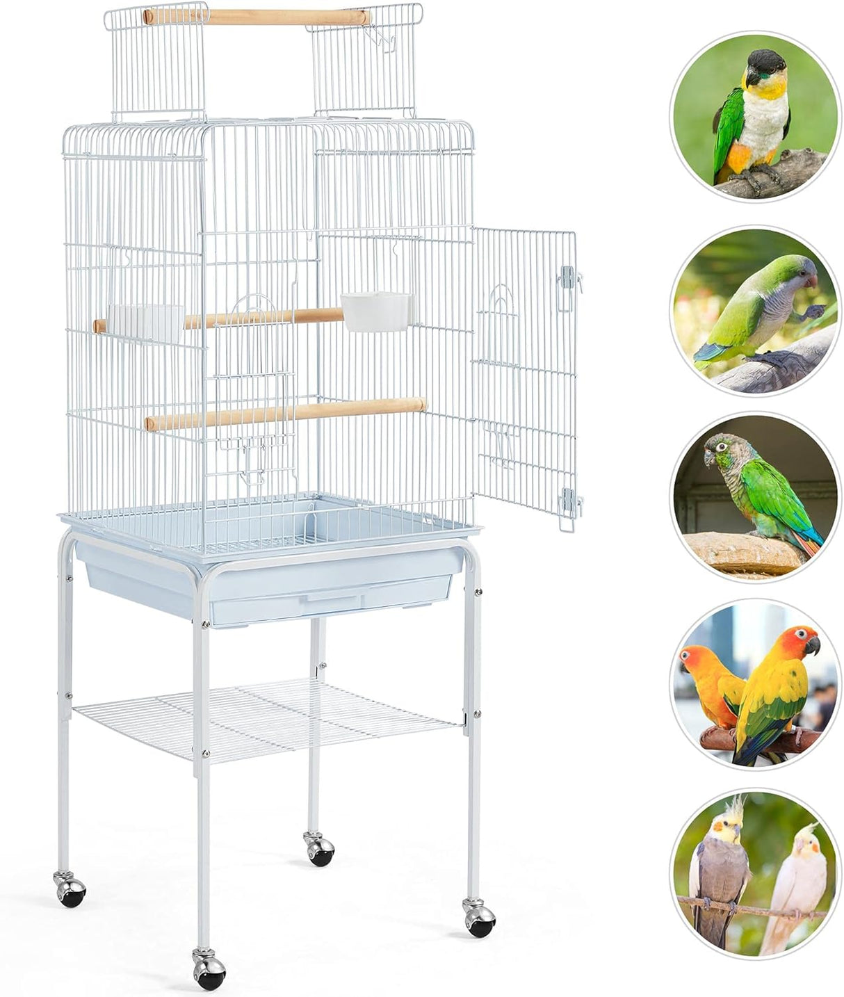 Jaulas de pájaros loros parte superior abierta Yaheetech Play