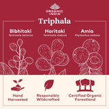 Cápsulas orgánicas de Triphala - Suplemento herbal vegano, adaptógeno