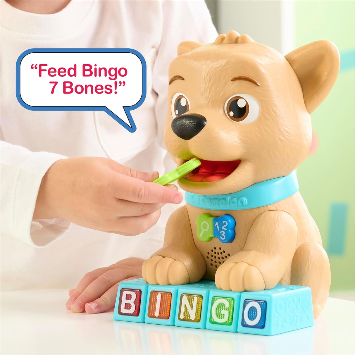 Bingo Cocomelon Contar y Aprender, 11 piezas, 40+ frases educativas