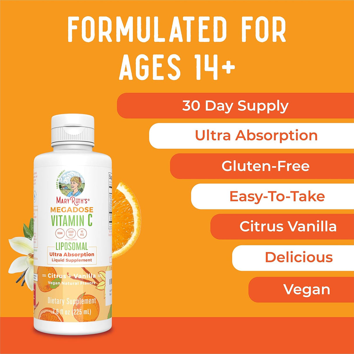 Suplementos Liposomal líquido de vitamina C  500 mg  líquida