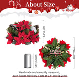 Centro de Mesa de Flores Artificiales BLOSMON 6 Pcs Poinsettias