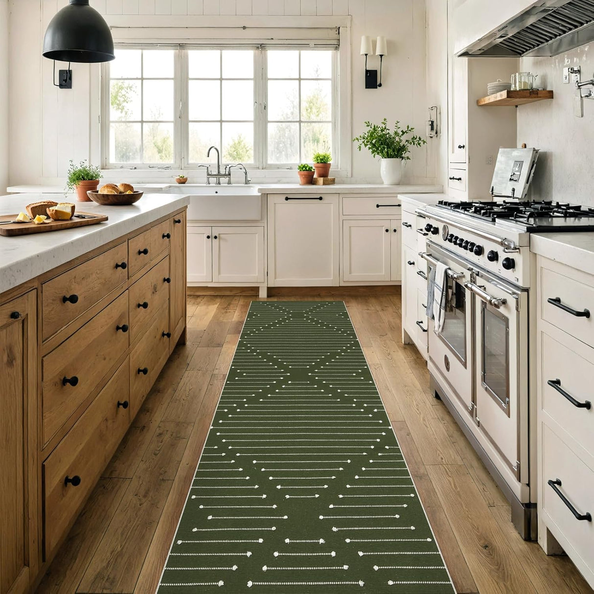 Alfombra Runner Boho LIVEBOX, Lavable, 2'x8', Modelo para Pasillo