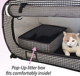 Jaula portátil sin estrés y caja de arena Necoichi