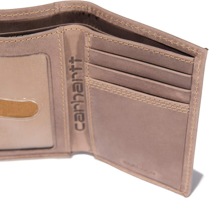 Cartera de cuero Carhartt, resistente y triple costura, varios estilos