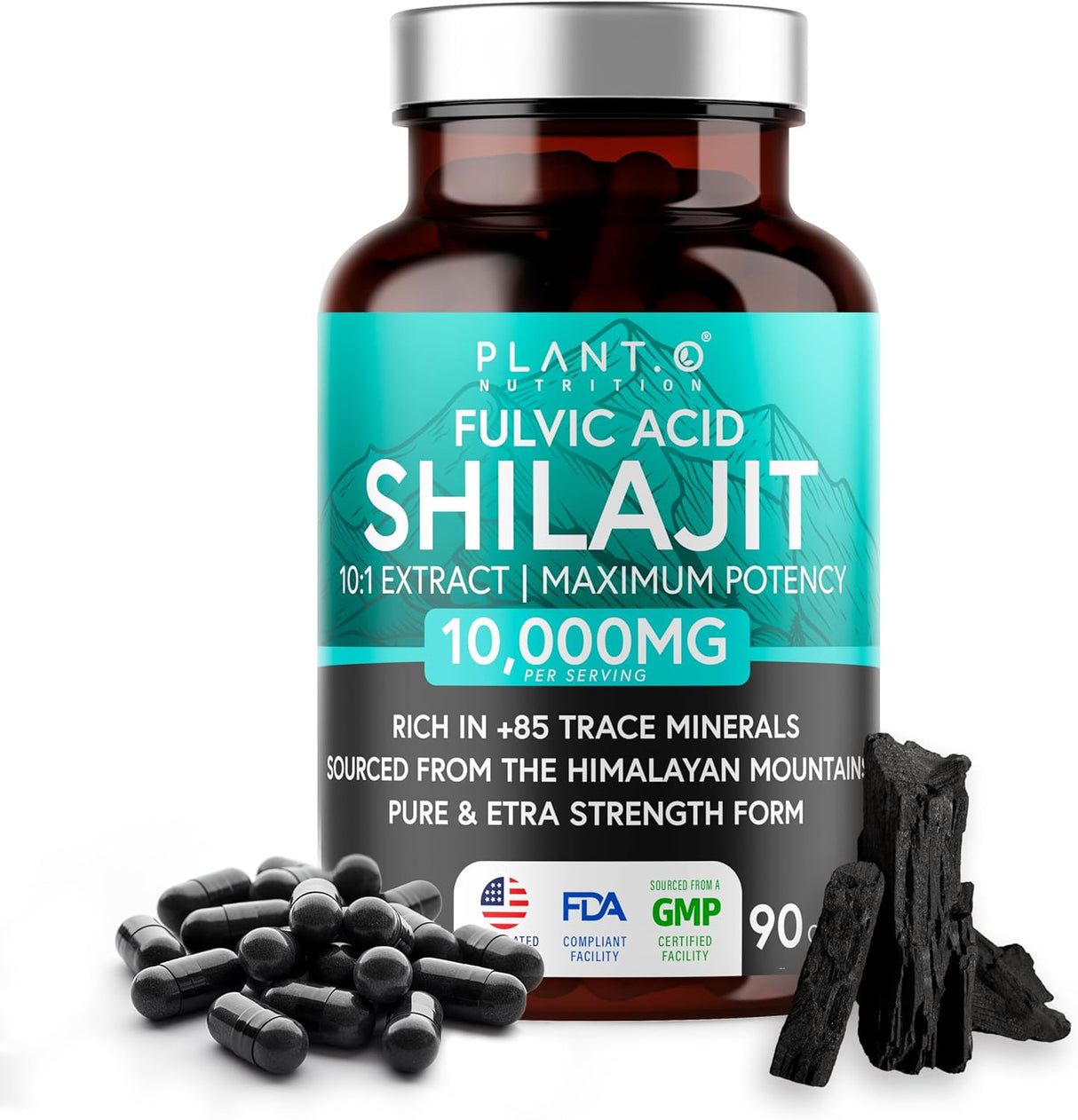 Shilajit Himalayo Puro para Hombre y Mujer 10,000mg 90 cápsulas
