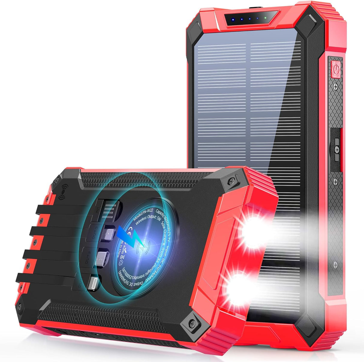 Power Bank GOODaaa 36000mAh Carga Inalámbrica y Solar