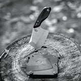 Cuchillo de hoja fija con funda, verde