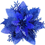 Flores Poinsettia Artificiales 15 Pcs, Decoraciones de Navidad
