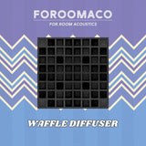 Paneles Acústicos Difusores EVA 12x12 Waffle Estilo 4pcs