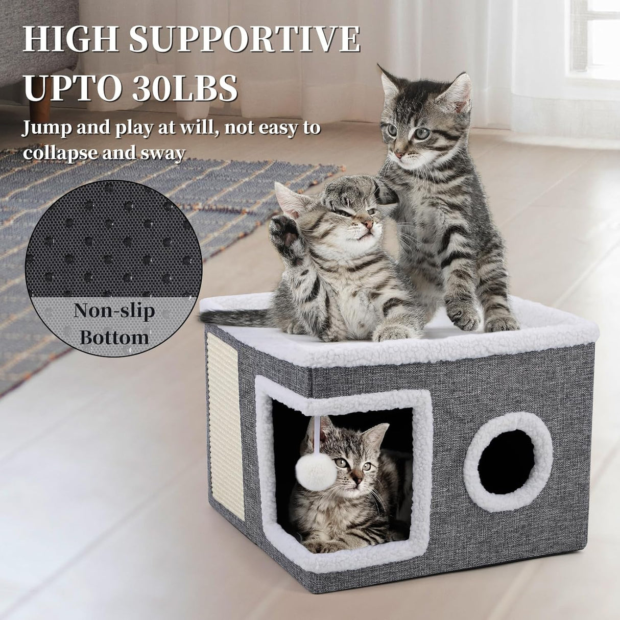 Cueva para Gatos, Marca X, con cojines suaves, Modelo Y