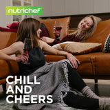 Refrigerador de vino NutriChef PKCWCDS245, doble zona, 24 botellas