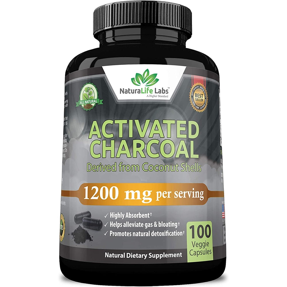 Suplemento Cápsulas de carbón activado  1200 mg  100 cáp