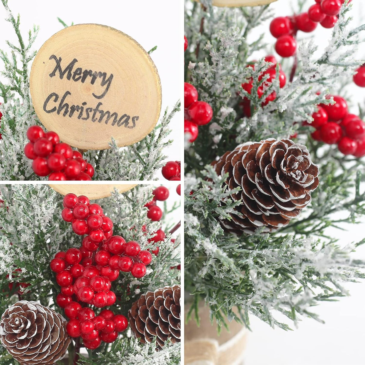 Árbol de Navidad pequeño, marca desconocida, 9 artificial, 2PCS.