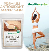 Polvo de cáscara de psyllium orgánico de la India | Keto, vegano