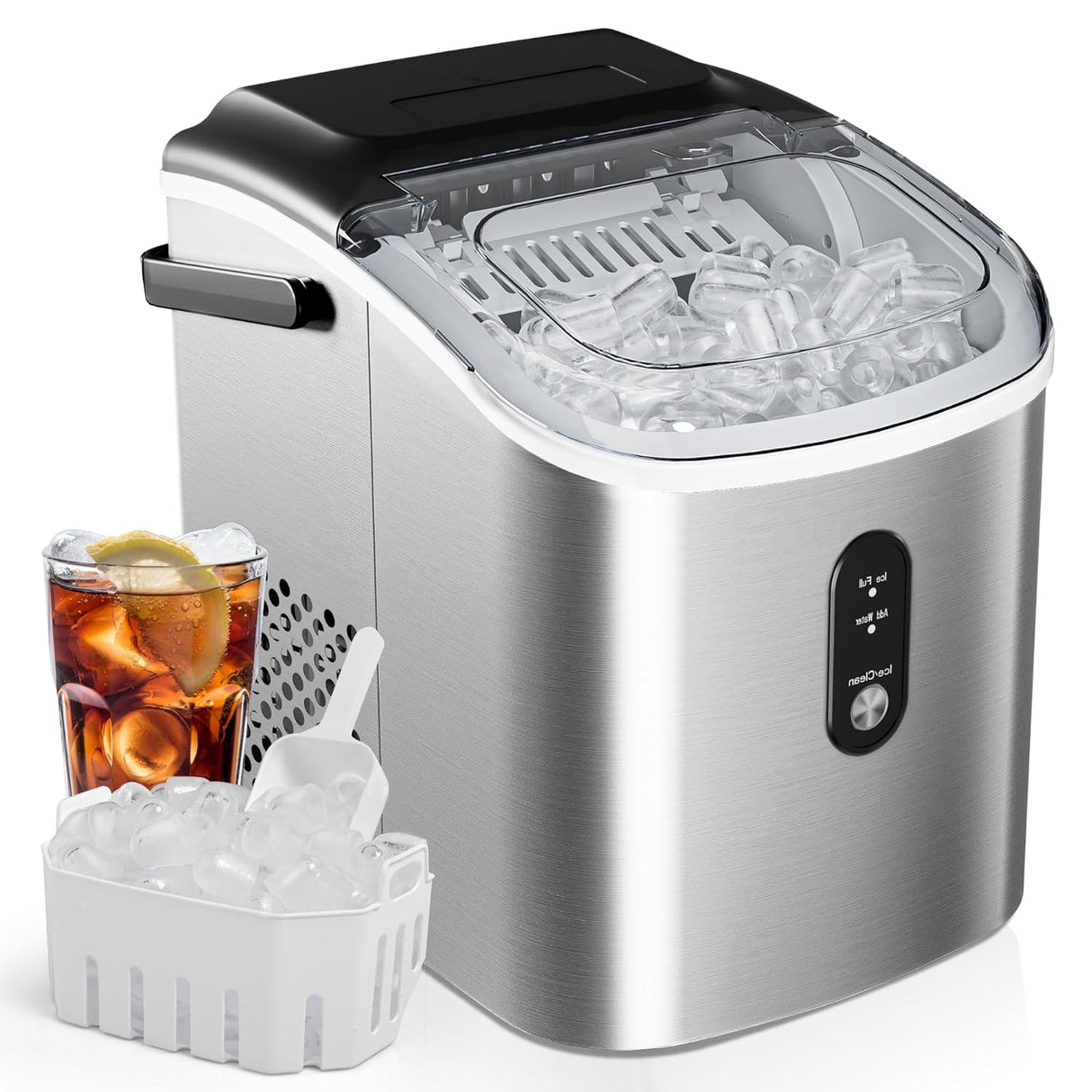 Máquina de Hielo EUHOMY, 26.5lbs/día, 9 Cubos en 6 Min.