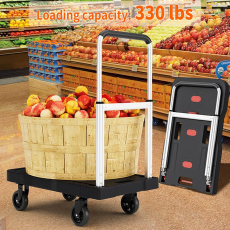 Carretilla Plegable 330 lbs - Carro Portátil para Carga Pesada