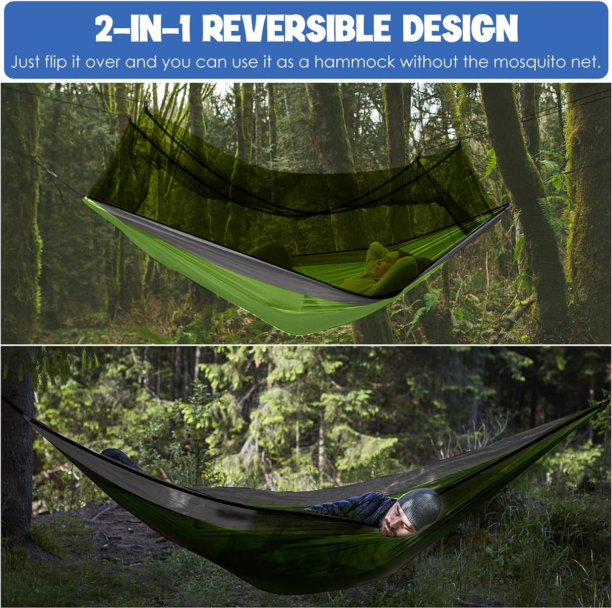 Hamaca Doble con Mosquitera Gold Armour - Camping Esenciales