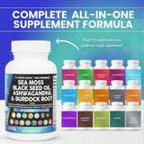 Suplementos Musgo marino 3000 mg aceite de semilla negra