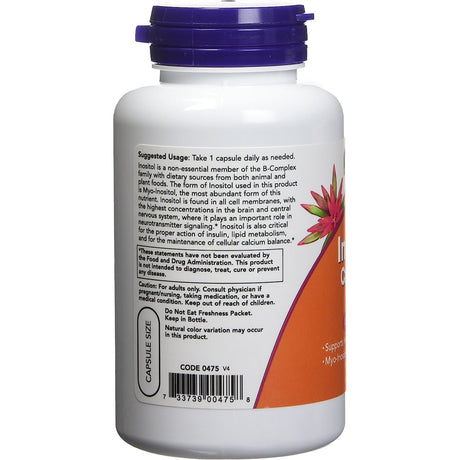 Suplementos Inositol 500mg 100 cápsulas (paquete de 2)