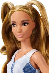 Barbie Fashionistas Muñeca Alta con Trenza y Ropa de Denim