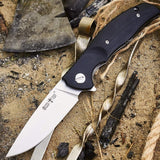 Navaja de bolsillo navaja plegable negra con mango G10