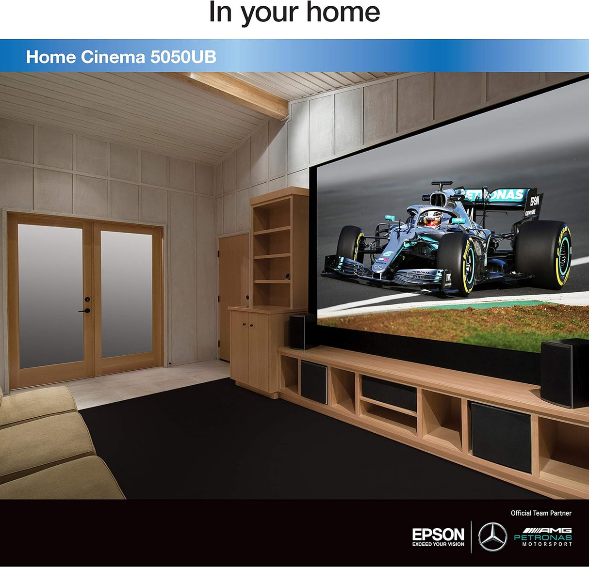Proyector 4K PRO-UHD Epson, HDR, 3 Chips, Home Cinema 5050UB