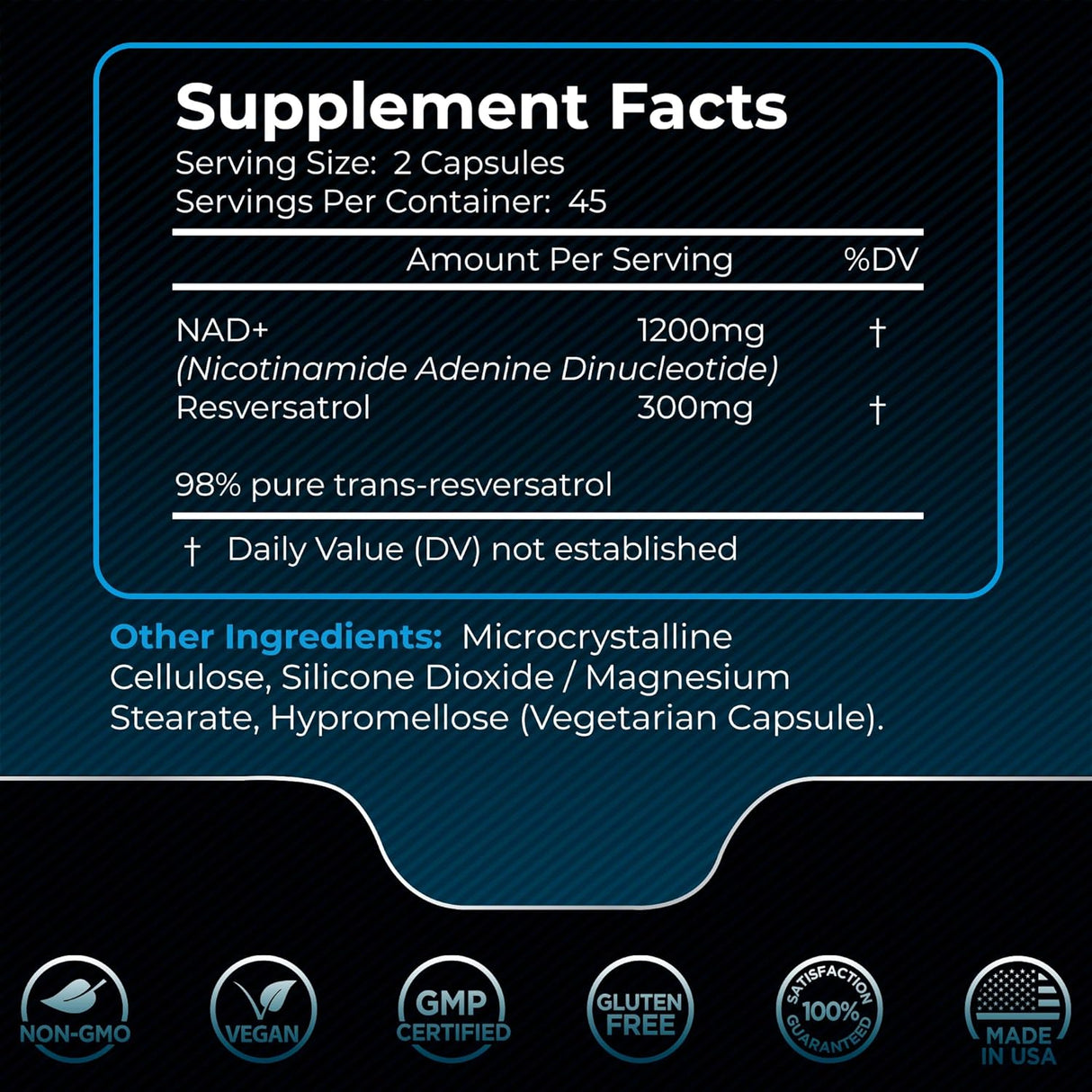 Suplemento liposomal NAD+ con resveratrol WELLNESS LABSRX
