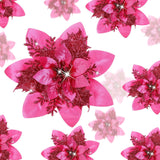 Flores Poinsettia Artificiales, Decoración Navidad, 36 Piezas
