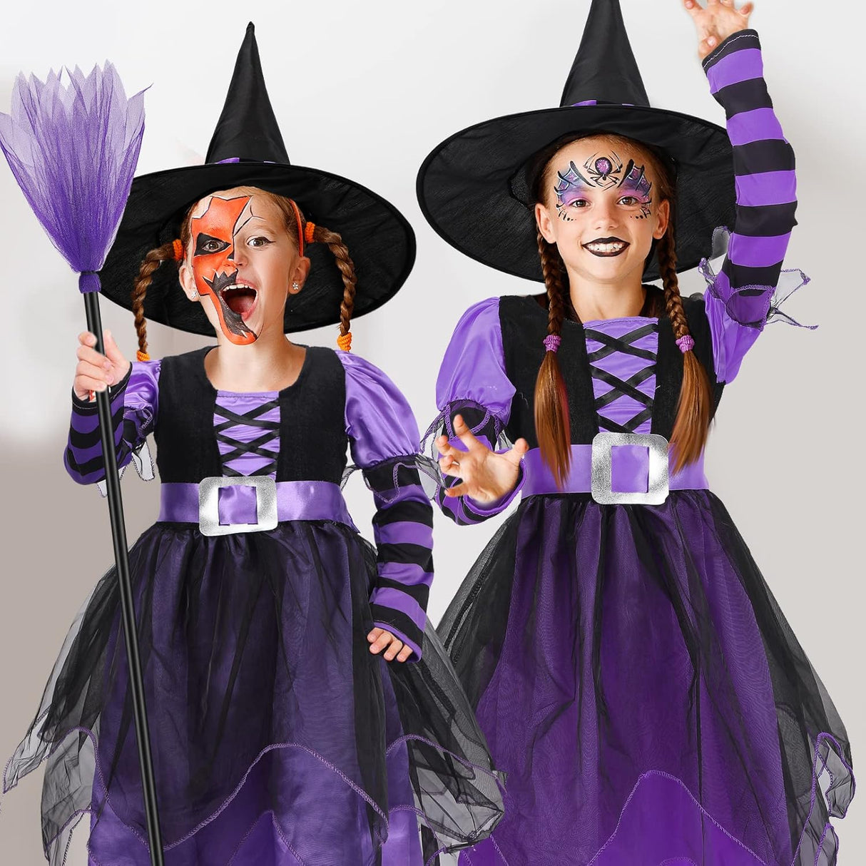 Disfraz de bruja para niña, marca Fairytale, incluye sombrero y tutú