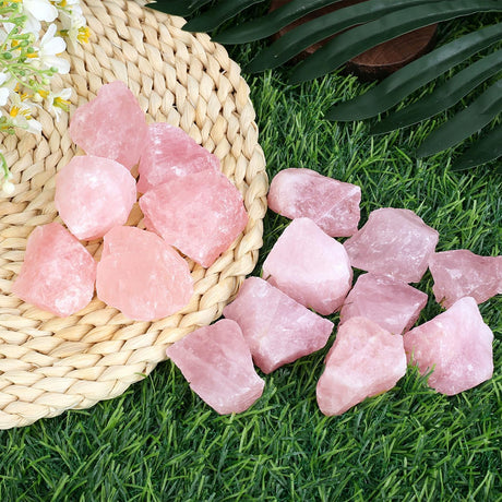 ZHIYUXI Cristal de cuarzo rosa de 2 in, cristales crudos