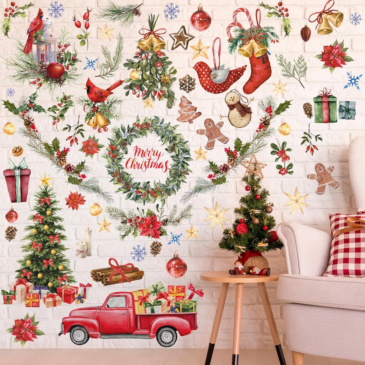 Pegatinas Navideñas Cholemy, Decoración Removible, Estrella
