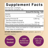 Suplemento Aceite de onagra con cohosh negro   300 mini cáp
