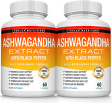 Polvo de Raíz de Ashwagandha, Suplemento Natural, 60 Cápsulas