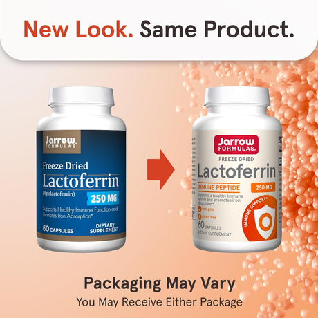 Suplemento Lactoferrina 250 mg, Modelo LACFE, 60 cápsulas