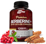 NutriFlair Berberina HCL prémium de 1200 mg, 120 cápsulas