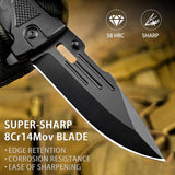 Cuchillo plegable de bolsillo DA75 de camping 3 en 1