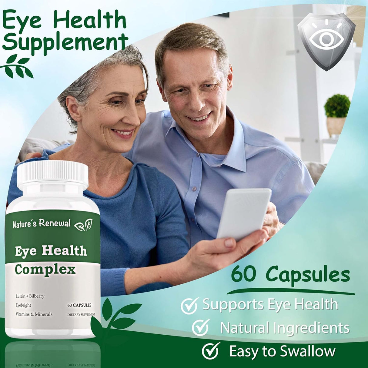 Suplemento complejo de salud ocular con zeaxantina 60 cáp