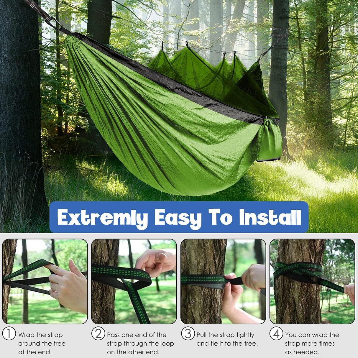 Hamaca Doble con Mosquitera Gold Armour - Camping Esenciales