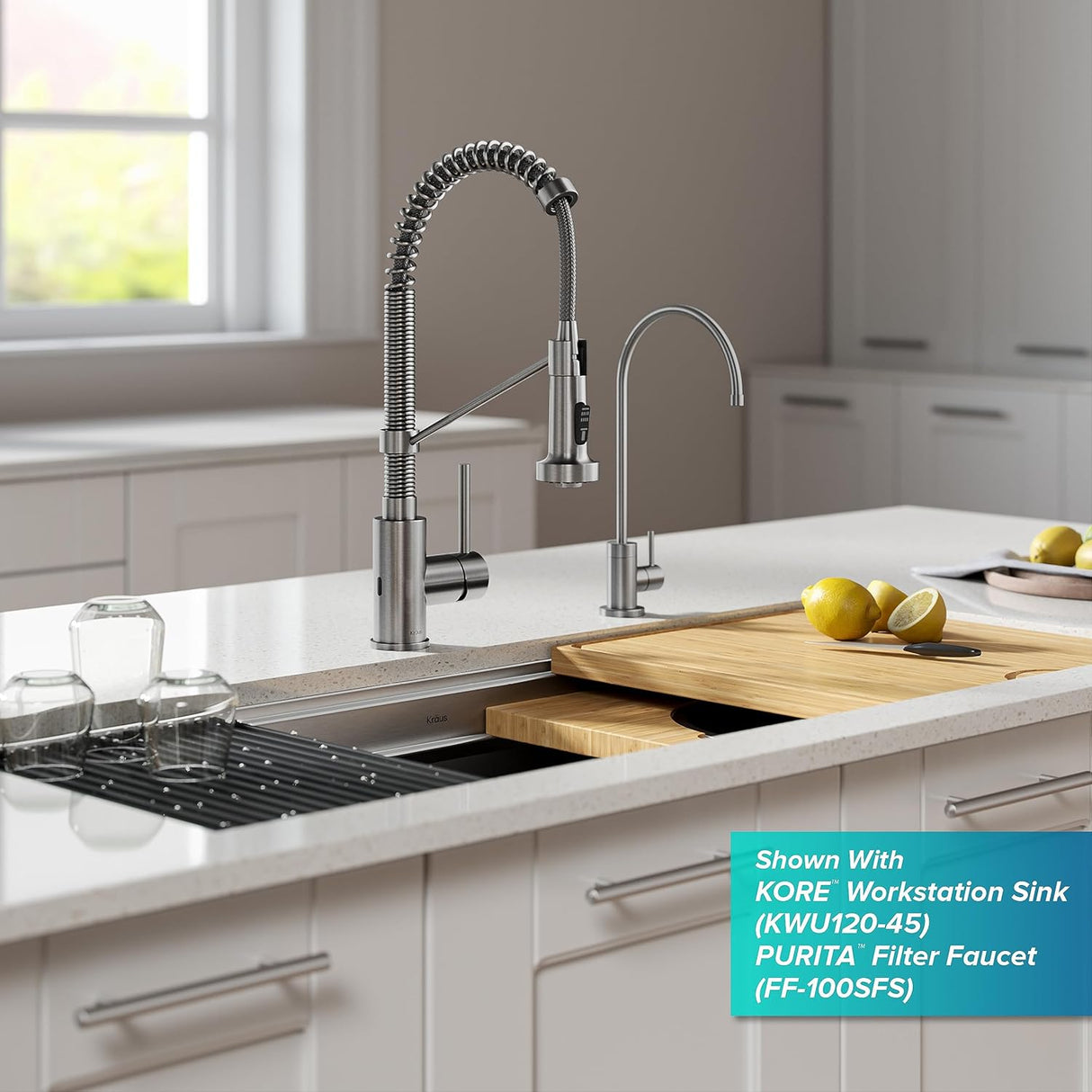 Grifo de cocina monomando de 18 pulgadas KSF-1610SFS Kraus