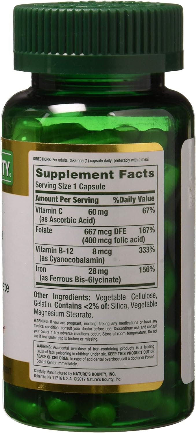 Suplemento Natures Bounty Plancha suave 28 mg 90 cápsulas